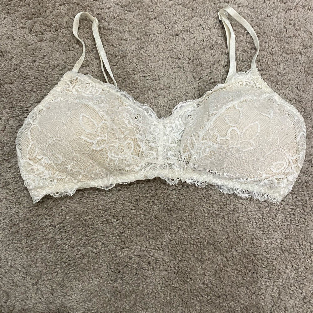 Elegant Cream Lace Bralette